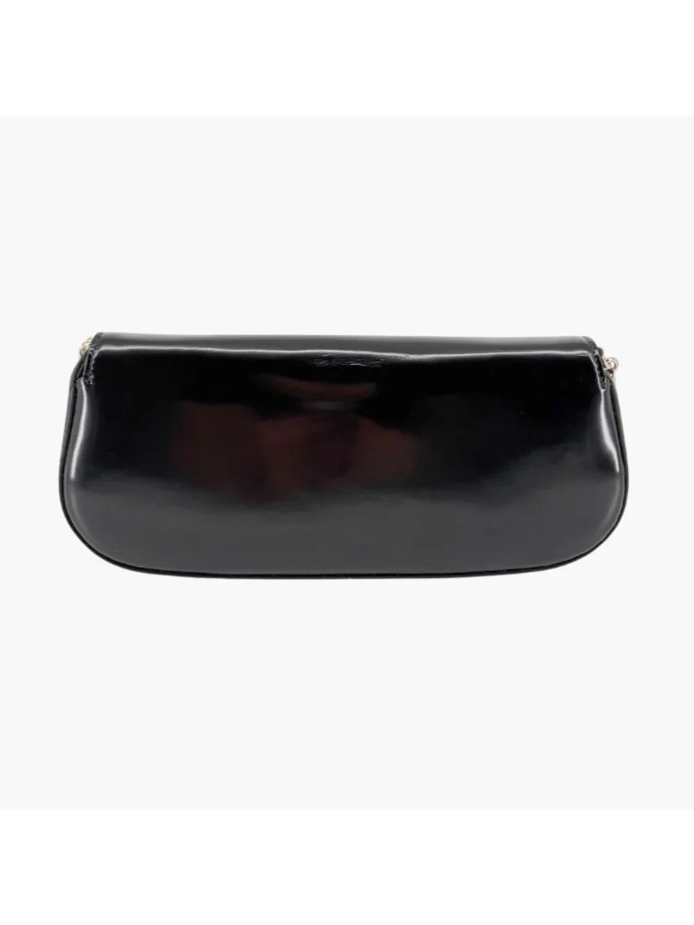 Gucci Bamboo Night Chain Turnlock Shoulder Bag Clutch Black Leather Small - Picture 5 of 15